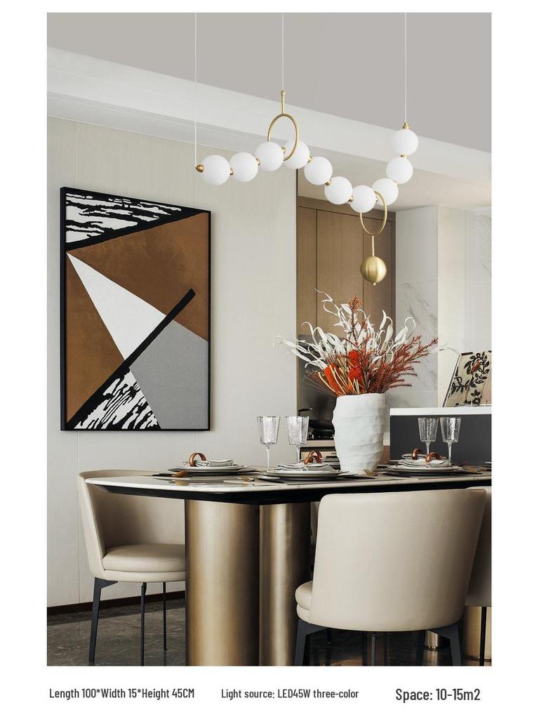 Modern Italian Minimalist Designer Chandelier - Luxury Copper Light for Dining, Bar, and Living Spaces