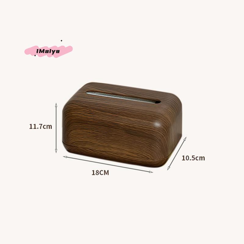 M-1Pc Retro Imitation Wood Tissue Box Living Room Paper Box Table Desktop Storage Bathroom Home Decoration Tissue Case