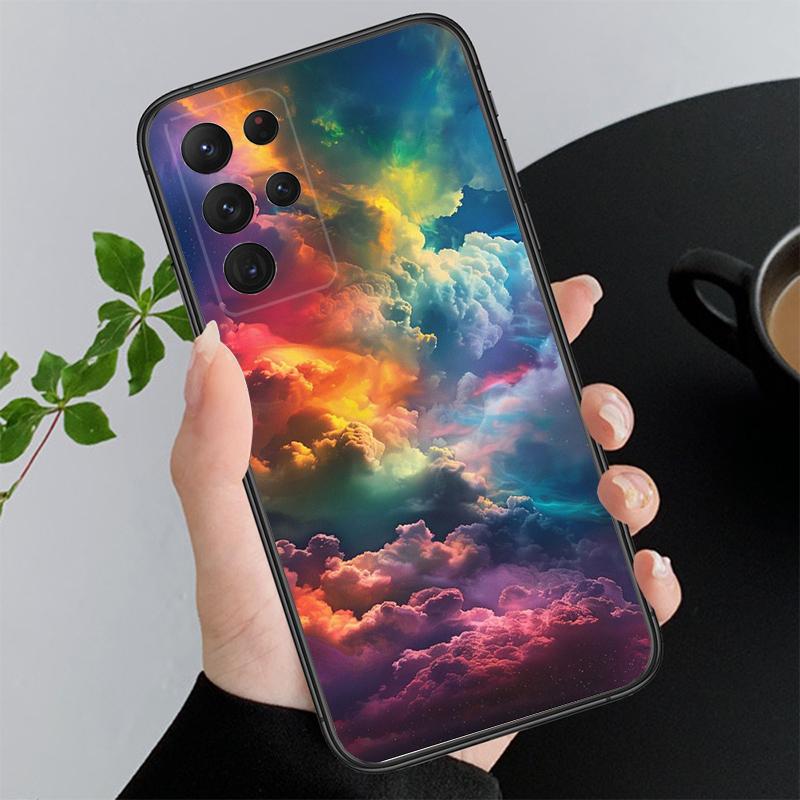 Phone Case For Samsung A55 A16 A56 A36 A35 A15 A53 A54 A33 A34 A25 A05S A52 A52S A14 A26 A71 Rainbow clouds