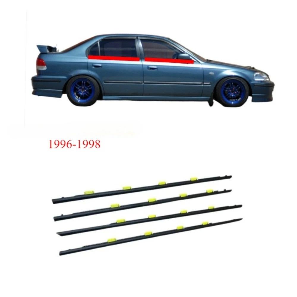 

1 Kit Outside Moulding Weatherstrip for Honda Civic Sedan EK4 1996-1998 EK1 EK3 72450-S04-003 101cm 93cm Cv Black 4 pcs