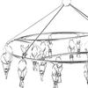 Clothes Drying Hanger Stainless Steel Multi Clip Laundry Drip Hanging Rack for Underwear Socks Hat