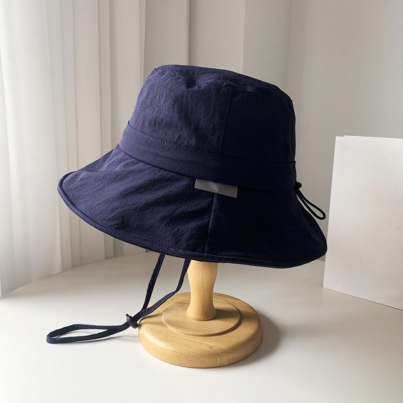 Women Summer Quick-dry Fishermen Hat Casual Outdoor Wide Brim Waterproof Sunshade Bucket Cap Solid Hiking Fishing Sunscreen Hats