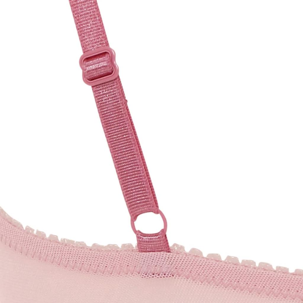 by Daily AMOSTYLE Cup Bra Shorts Set M019 D 70 [AMOSTYLE Triumph] 3/4 Bra, & (Nostalgic Pleats) Women's (Rose) /