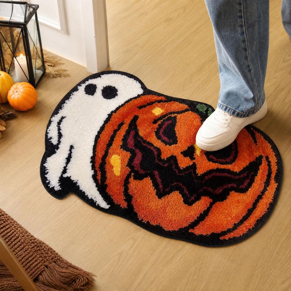 Halloween Themed Area for Home Entryway, Indoor Outdoor Floor Decor