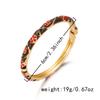 Romantic Enamel Flower Bracelet for Women Gold Color Vintage Dripping Oil Red Floral Hand Cuff Bangle Lady Party Travel Jewelry