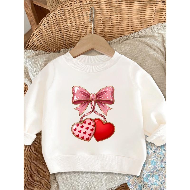 European sizes Cute Print Pattern 0-3 Years Old Baby Girls Comfortable Thin Round Neck Sweatshirt Suitable For Outdoor Wear.