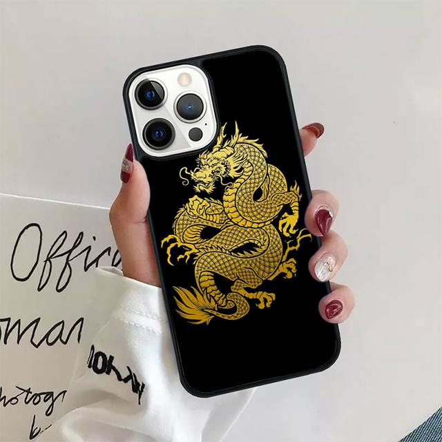 Retro Chinese Dragon Totem Coque Shell For iPhone 17 Air 15 16 14 13 12 Pro Max 11 Pro Max Plus Phone Case Cover
