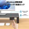 EAYHM Monitor Stand with Windows Hello Fingerprint Desktop Computer Stand with USB Hub Display Stand with Drawer and Smartphone Weight Capacity 25kg
