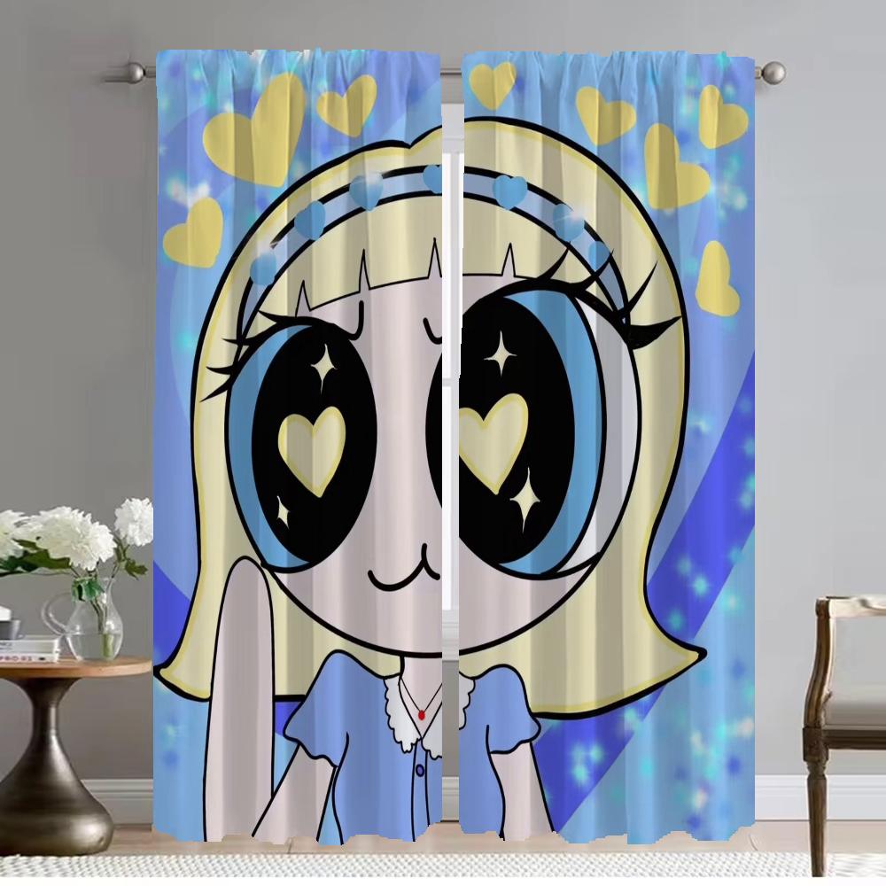 

Шторы для кухни PowerPuff Girls Shades для разделения комнаты, Хэллоуинская декорация, современные шторы для гостиной, 2 штуки W50xH70cmx2pcs-CL