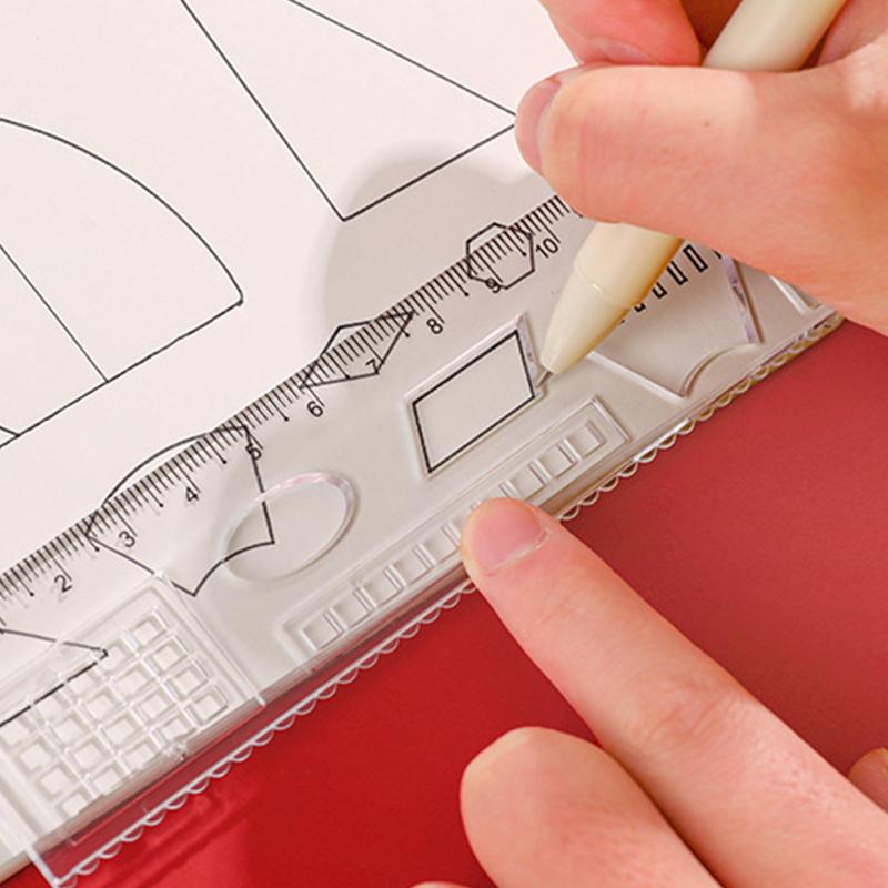 

4 шт. кавайная рождественская линейка с кроликом и собакой, набор канцелярских принадлежностей, милая мультяшная многофункциональная комбинированная линейка, треугольный транспортир