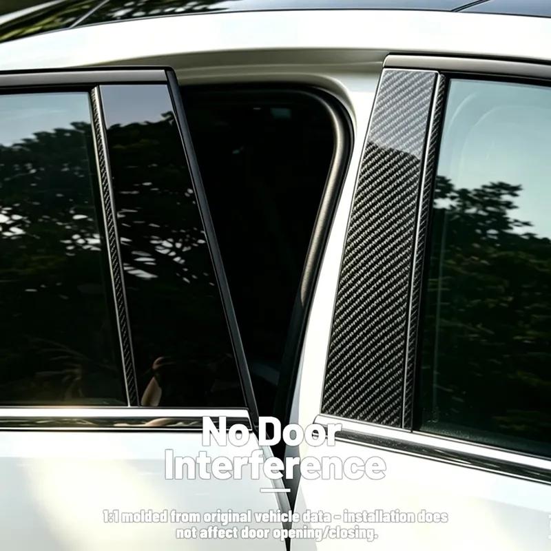 For Mazda CX-30 CX30 DM - Window Center Pillar Film Trim Cover B C Posts Sticker Column Car Accessories