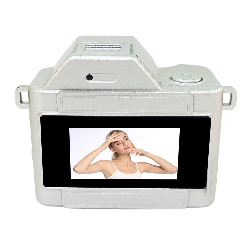 Tiny Keychain Camera Magnetic Mount 12MP 1080P Portable Retro Camera with 0.96 Inch Screen LED Fill Light for Video Recording