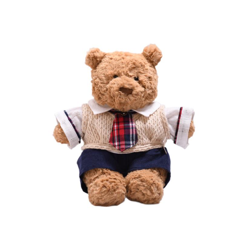 28cm Barcelona Bear Doll Student Uniform Skirt & Tie Set