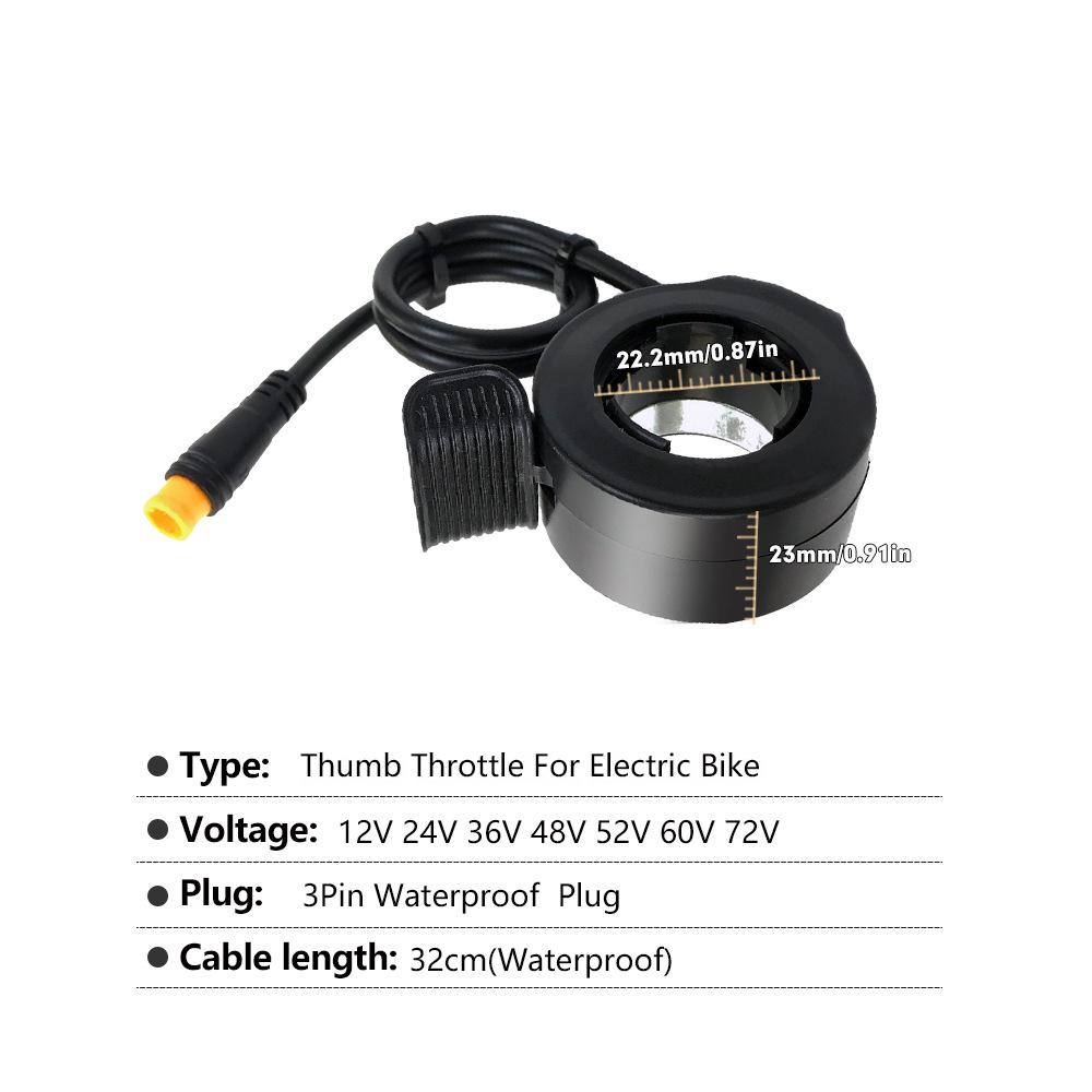 1x Thumb Throttle Speed Control For Electric Bike Scooter Pocket Bike Mid Motor