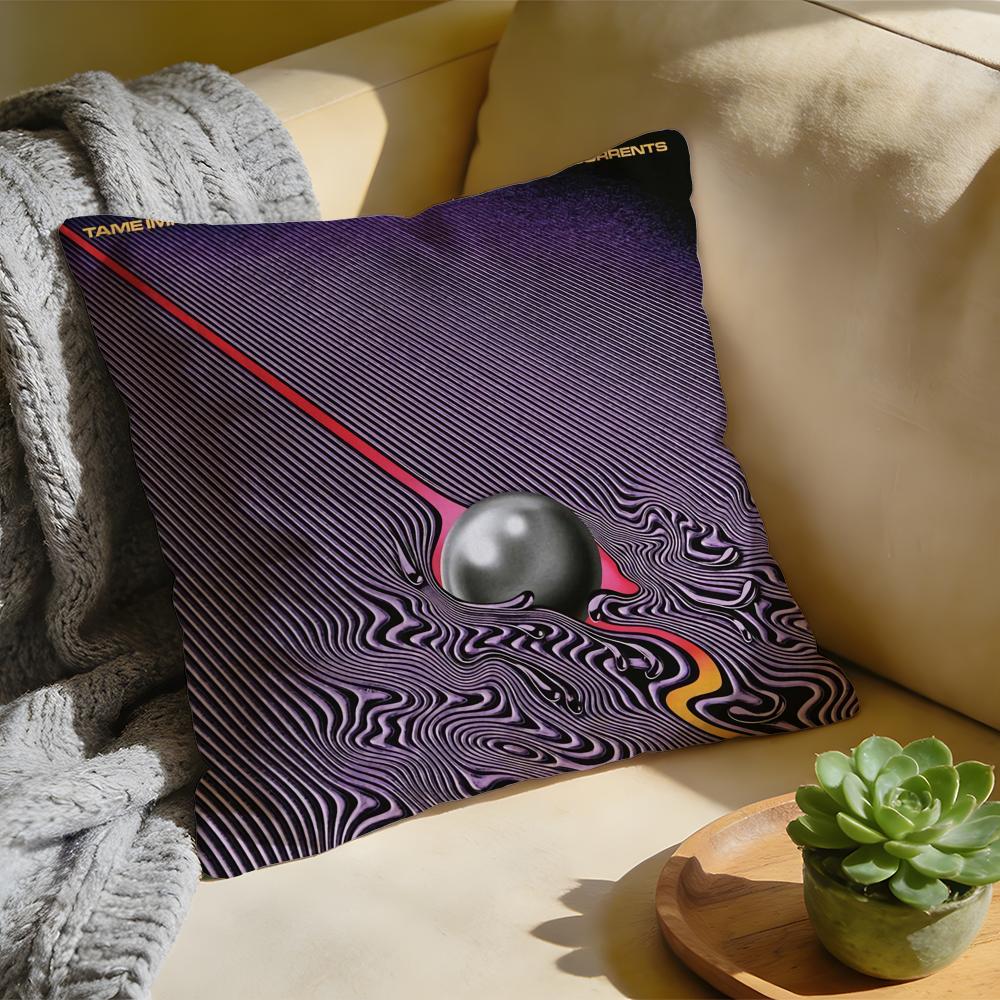 TTame Impala Band Cushion Cover Washed Linen Soft Breathable Decorative Case For Sofa Home Pillow Cover