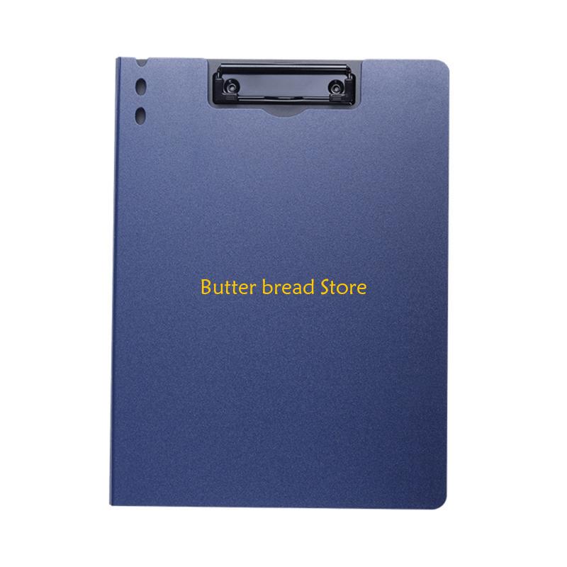 W89C Standard Size Flipping Clipboard Folder With Metal Clip File Organiser wth Writing Board For School Office 12.6x9.25In