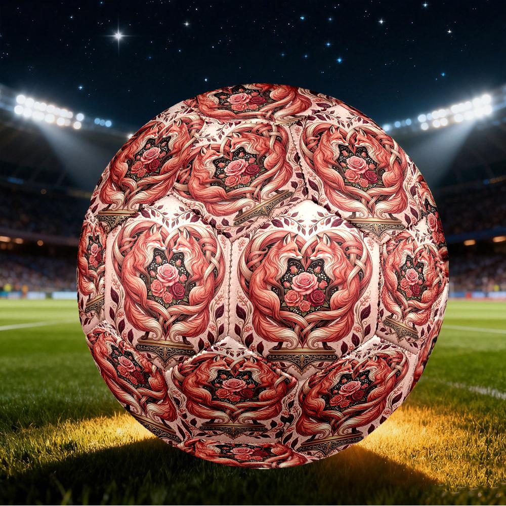 1pc Heart Foxes Size 5 Soccer Ball Professional Match Training Football Indoor &Outdoor Sports Ball Training Ball Lightweight Durable y66