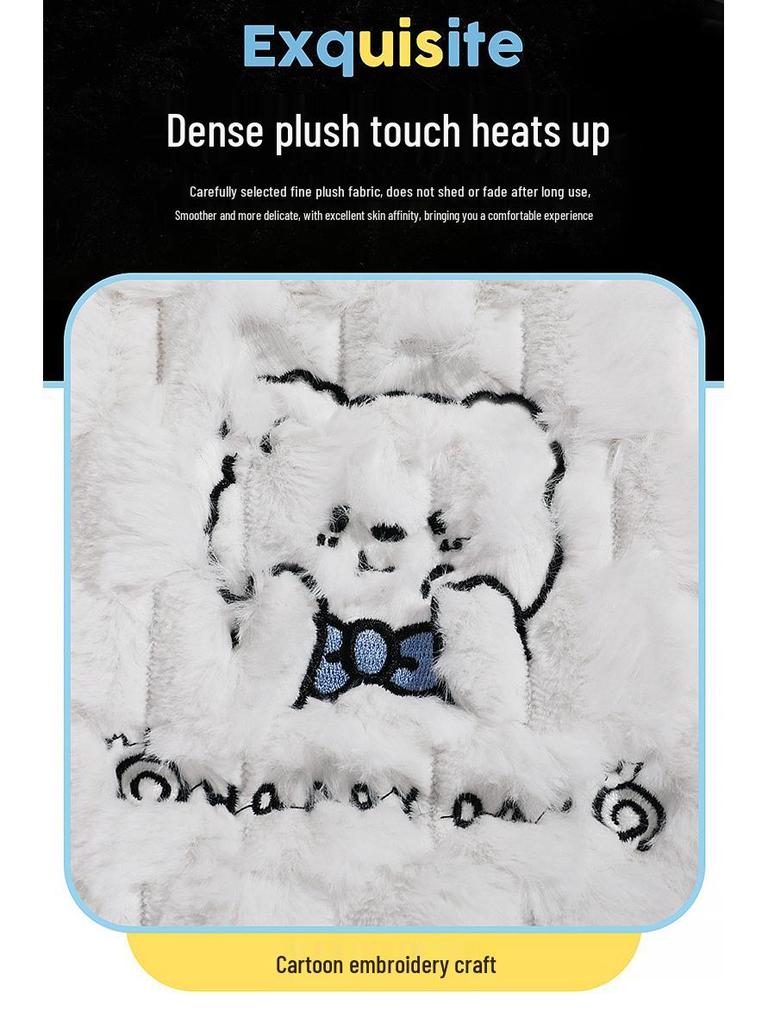 Universal Plush Fleece Car Seat Cushion: Thick, Cozy, and Cute for Autumn and Winter