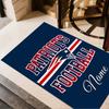 Patriots Football Customizable Name Floor Rug Office Rug Suitable for Dining Room Bedrooms Game Room Decorate Room Antislip Carpet Office Home Decor