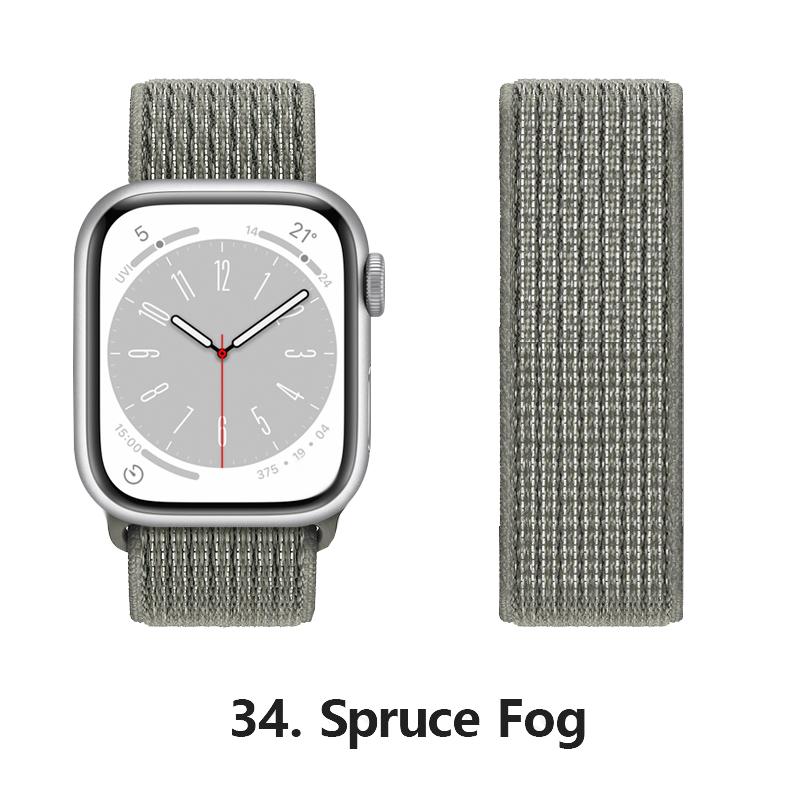 Nylon Strap For Apple Watch 10 Bands 46mm 44mm 40mm 45mm 41mm 49mm 42mm 38mm Bracelet Correa iwatch Series 8 se 7 6 3 9 11 40 mm