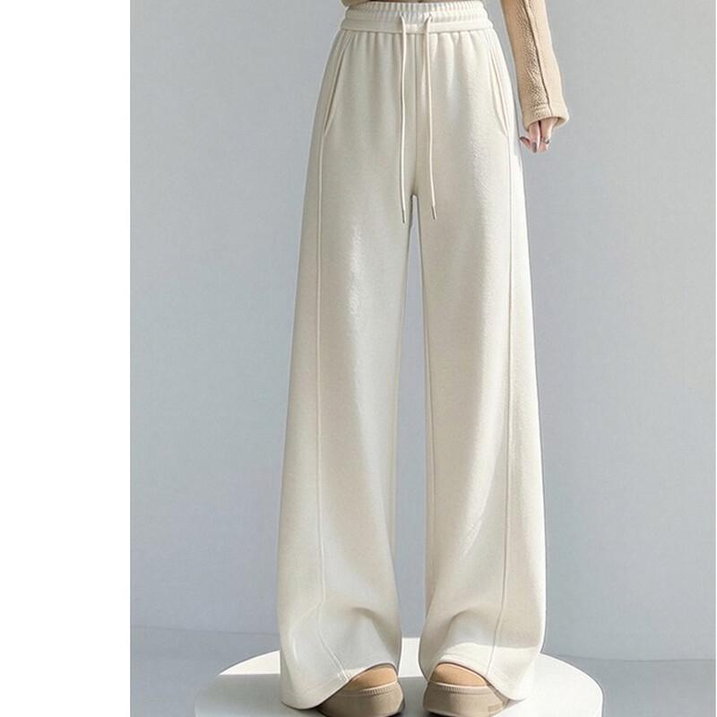 2026 Women's Thermal Knit Casual High-Waisted Trousers