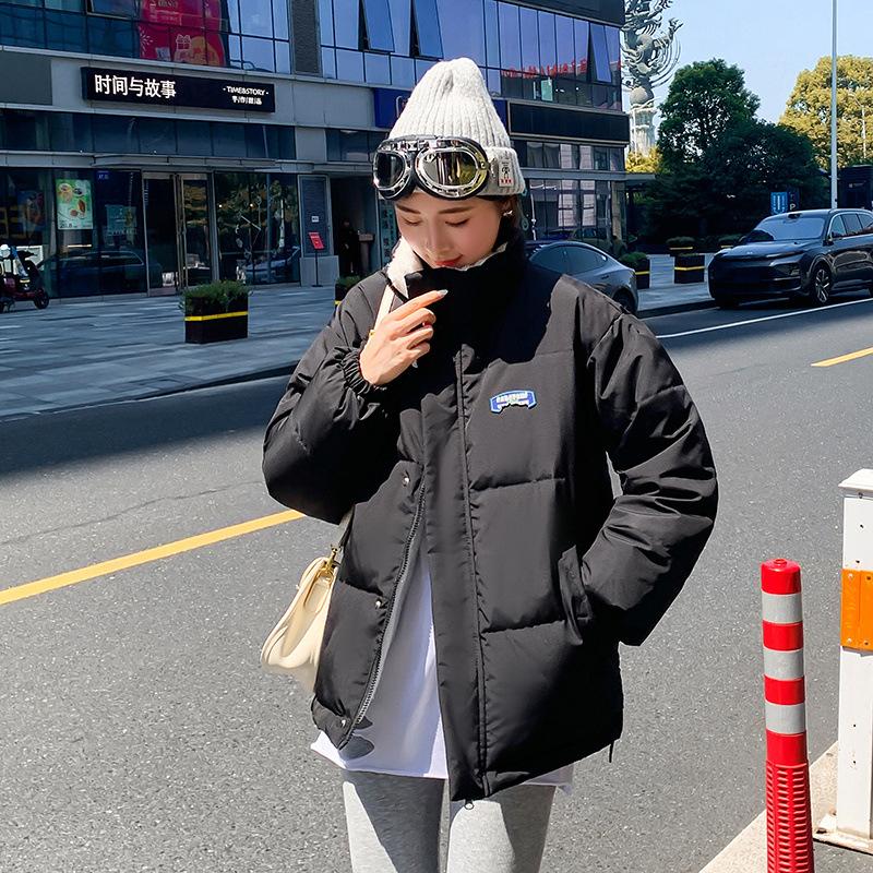 2025 Winter New Down Cotton Jacket Women's Plush Korean Padded Jacket Double-sided Student Cotton Jacket Loose Thickened Jacket