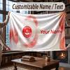Custom Name Flannel Throw Blanket Aberdeen FC Pattern Warm Home Decoration