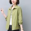 Women's Pure Cotton Long Sleeve Shirt - Autumn 2024 Fashionable Solid Color, Loose Fit, Perfect for Middle-Aged Moms