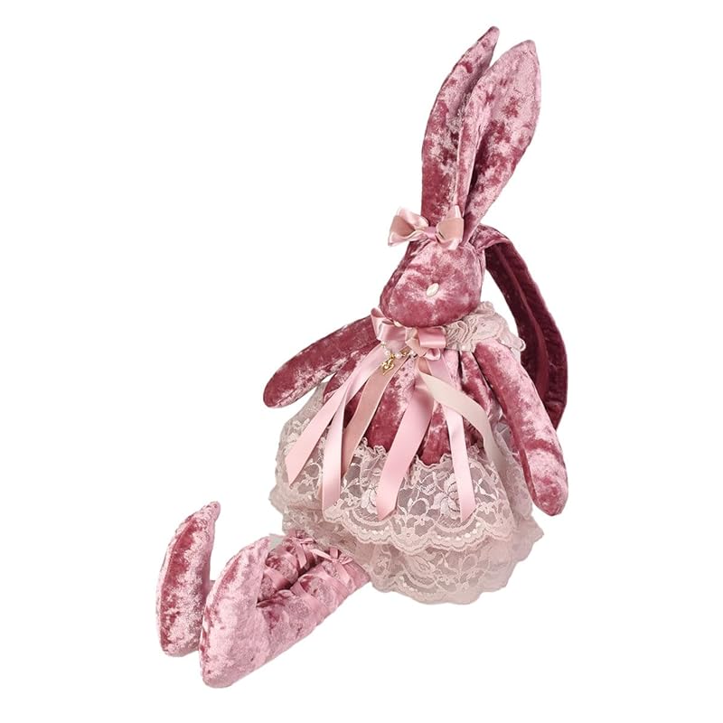 

[La Ruiz] Dress up velor rabbit backpack Size: 72×34×10cm (mauve pink)