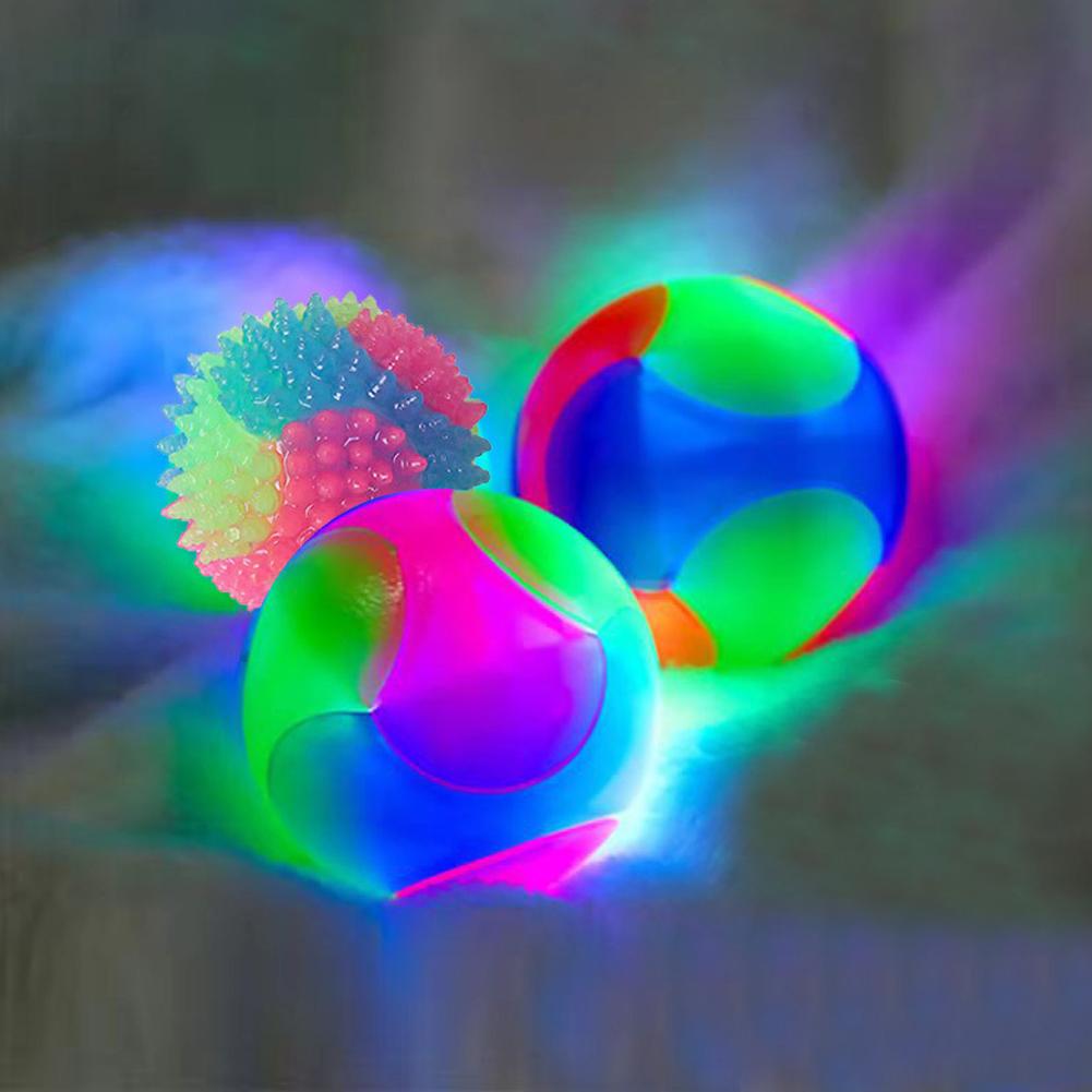 Juguete de Pelota Luminosa para Mascotas Pelota Elástica Intermitente LED para Cachorros Pelota de Color Luminoso Juguetes Interactivos Lanzar la Pelota Pelota para Perros