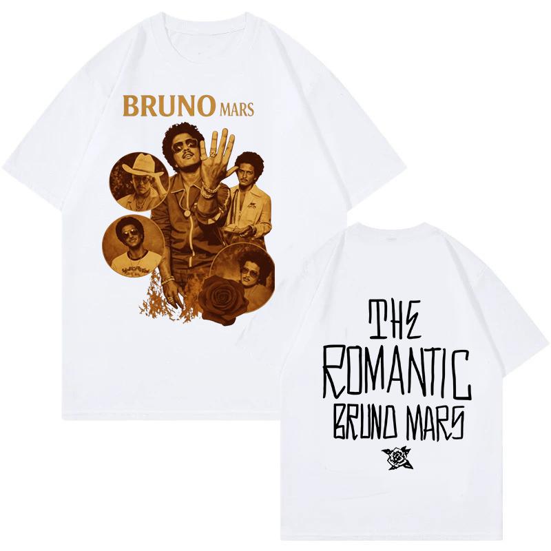 New Bruno Mars Print Vintage Tshirt The RoUnisextic Tour 2026 Graphic T Shirt Unisexs Clothing Women Fashion Summer T Shirt