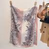 1116 Spring and Summer New Versatile Silk Scarf Femininity Sunscreen Shade Beach Medium and Long Scarf Cotton and Linen Shawl Scarf Wholesale