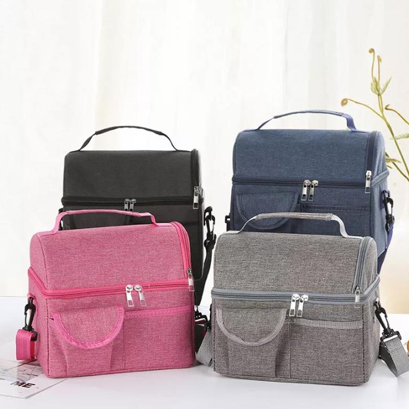 Large Insulated Lunch Bag Adult Kids Men Thermal Cool Hot Food Storage Tote Box