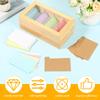 4/5 Slot Index Card Holder Set Wooden Desktop Storage Box with Lid Adjustable Divider File Note Holder Home Recipe Box Organizer