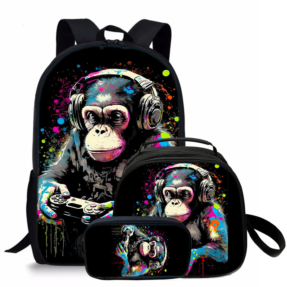 Boze Heks Drie Delige Set Rugzakken voor Mannen Plus Meisjes Beste Cadeaus 2D Platte Strip Schooltas voor Jongeren Met Premium Kwaliteit Materialen