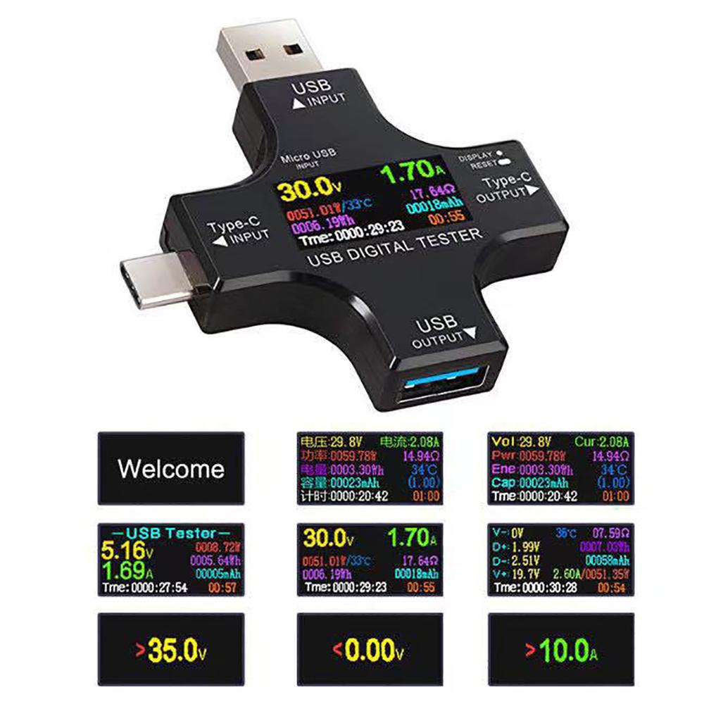 

USB Type-C Digital Meter Tester Multimeter Current & Voltage Accuracy Evaluate