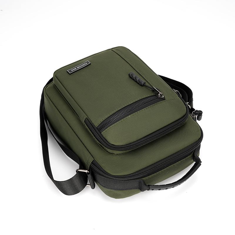 Men's Oxford Crossbody Bag Middle-Aged Sports Travel Shoulder Bag Multi-Compartment Mobile Phone Bag