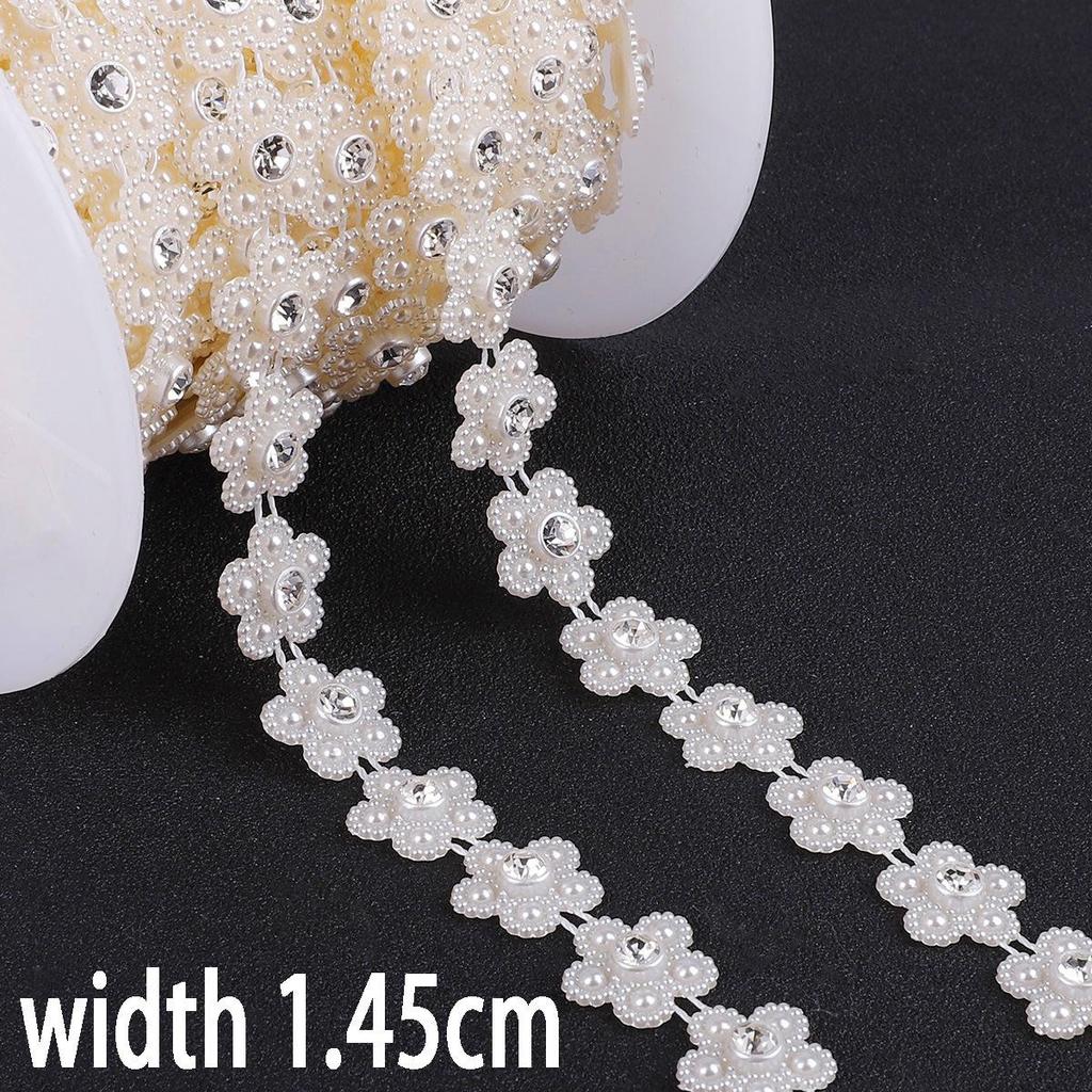 Round Sun Rose Double Pearl Chain for Wedding & DIY Hair Accessories