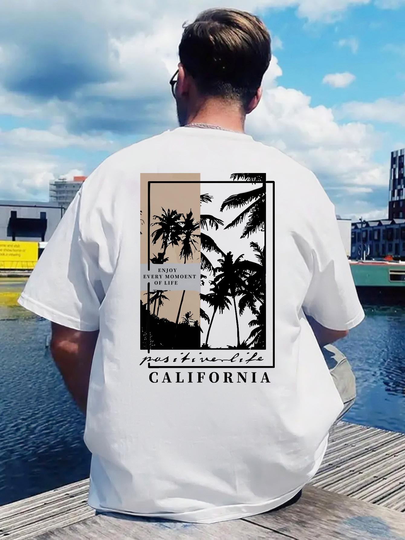 Casual Summer Beach T-shirt with Resort to Life Graphic Print - Short Sleeve XXXL