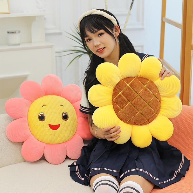Sunflower ins sofa bay window chair living room car seat cushion cute sun flower tatami cushion