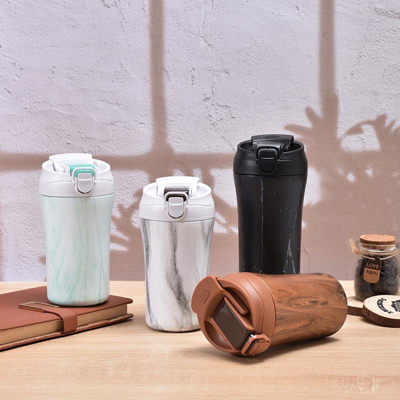 Marmor-Korn 304 Edelstahl Thermobecher Für Kaffee Vakuumisolierte Flasche Thermosbecher Für Auto Büro
