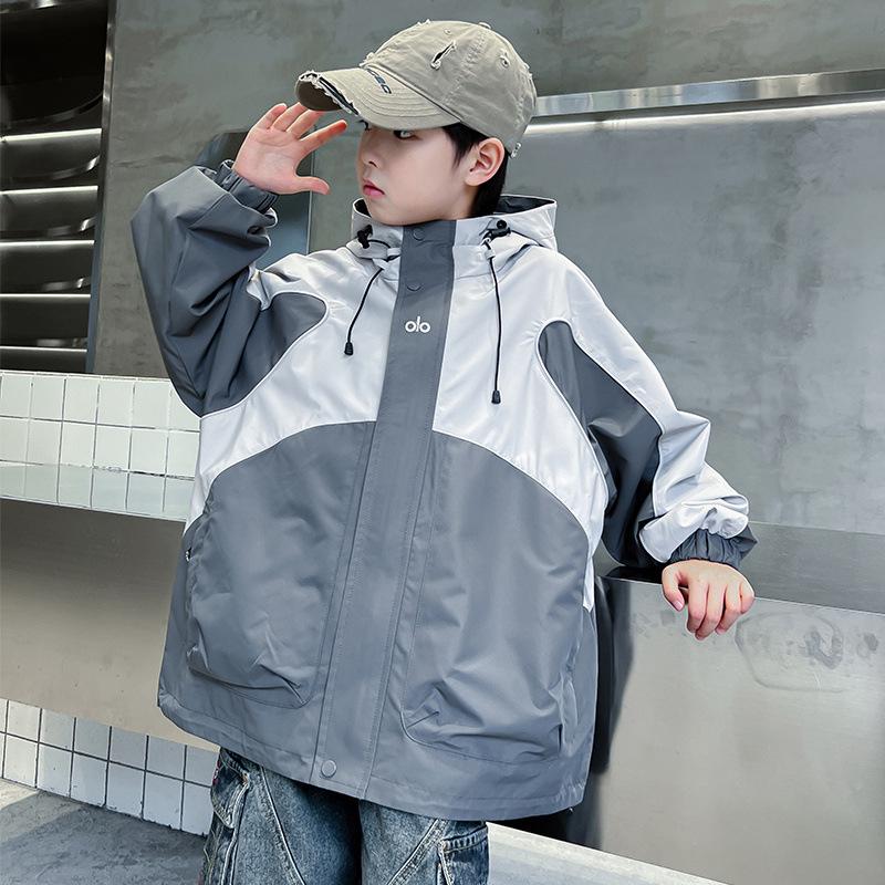 

Boys Hooded Fashion Jacket - Spring/Autumn 2025 Collection 140 cm серый