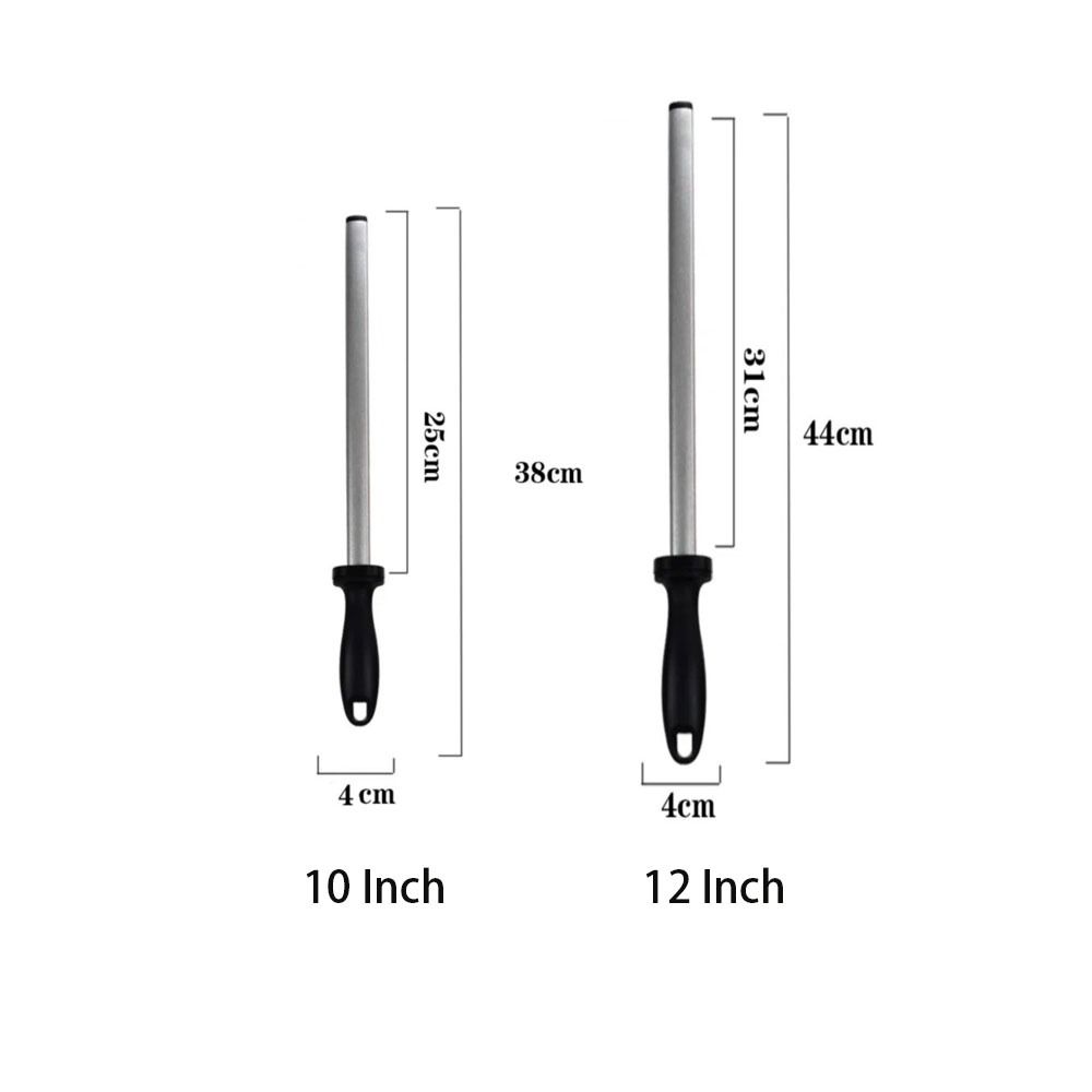 Professional 10/12 Inch Diamond Sharpener Stick Quick with Handle Whetstone Stone Double Sided Sharpening Stone Butcher Chef