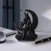 Unique Atmosphere Ornaments 3D Printed Anubis Moon Figurine, Ancient Egyptian Mythology Statue, Crescent Statue Dark Style Wolf Desk Ornament,