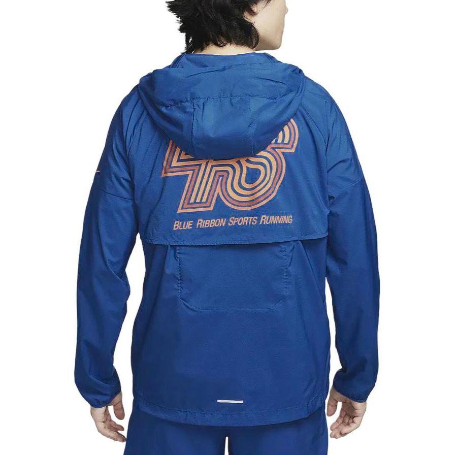 Nike Windrunner Running Energy Printed Hooded Casual Jacket Men Jackets Blue FN3306-476