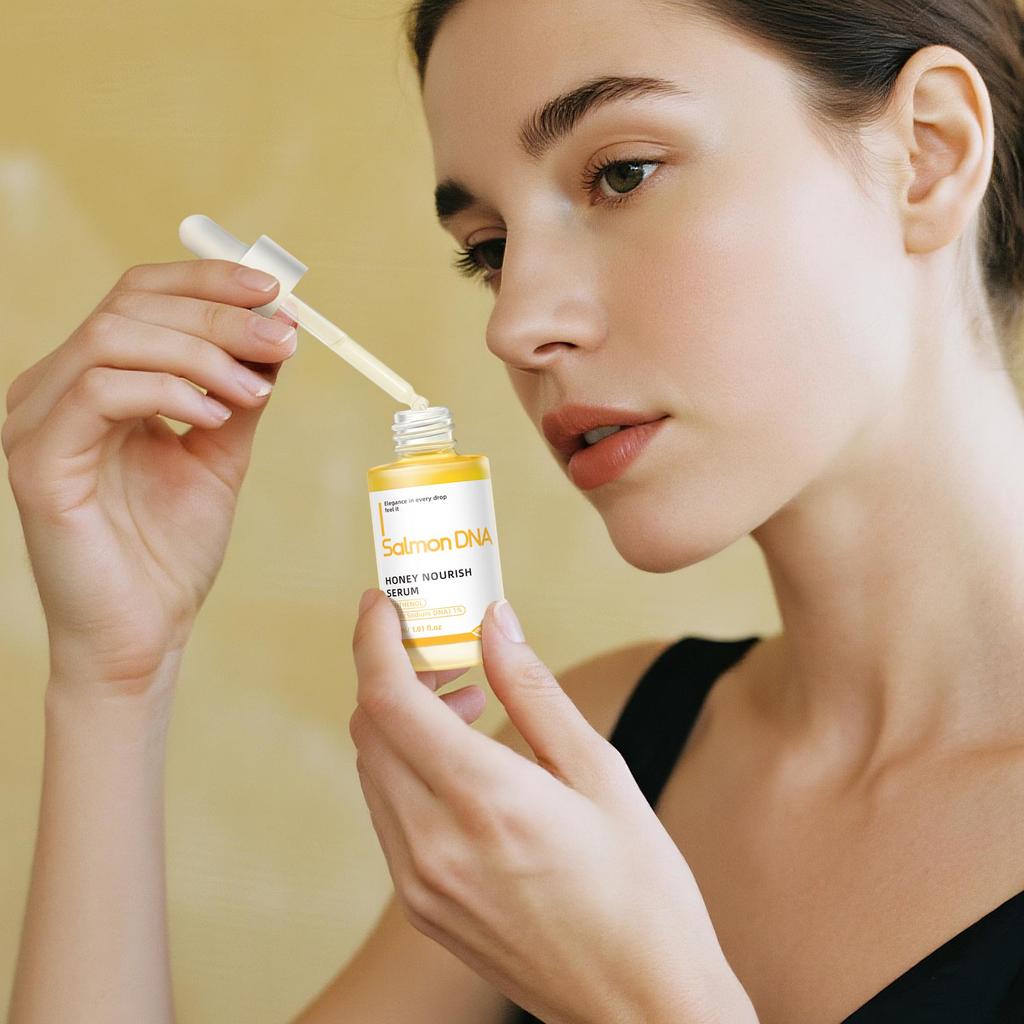 Salmon DNA & Honey Nourishing Serum - Soothing Face Essence for Sensitive & Dry Skin - Repair & Hydration - 30ml