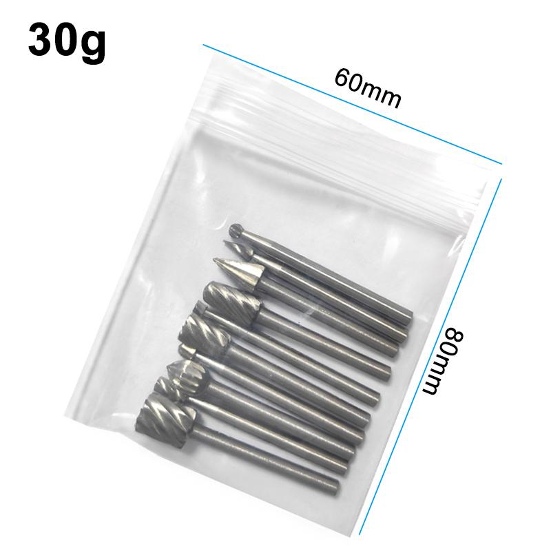 

10 шт. вращающихся напильников по дереву из быстрорежущей стали, ручная работа, электрическая шлифовальная головка, гравировальный и фрезерный резак, набор сверл натурального цвета Round handle&40mm