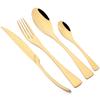 24Pcs Shiny Black Dinnerware Set Steak Knife Fork Coffee Spoon Cutlery Set Stainless Steel Tableware Western Kitchen Flatware