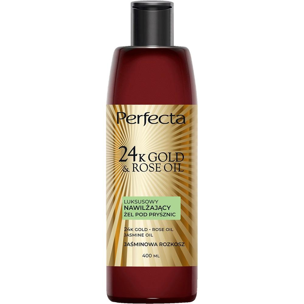 Perfecta 24K Gold & Rose Oil Jasmine Bliss Shower Gel, 400 ml