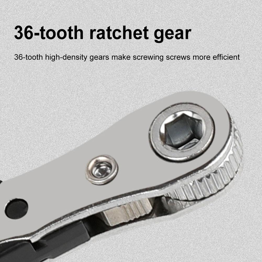Hexagon Ratchet Wrench Quick Release Drive Screwdriver Bit 1/4inch Mini Socket Tools for Handle Repair Wrench